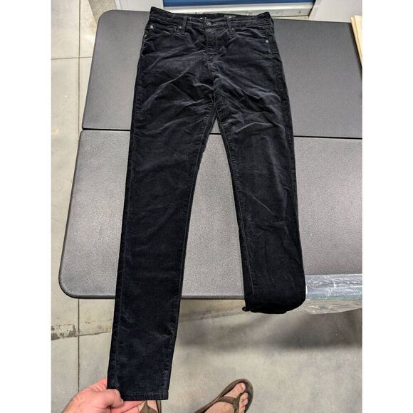 AG Adriano Goldschmied  Black Coated Farrah Skinny Ankle High-Rise Jean Women's - Picture 6 of 9